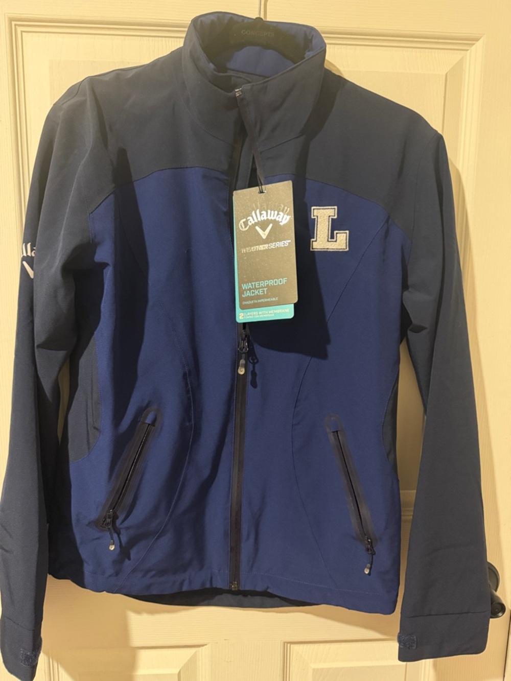 Callaway Men's Navy and Dark Blue Waterproof Jacket